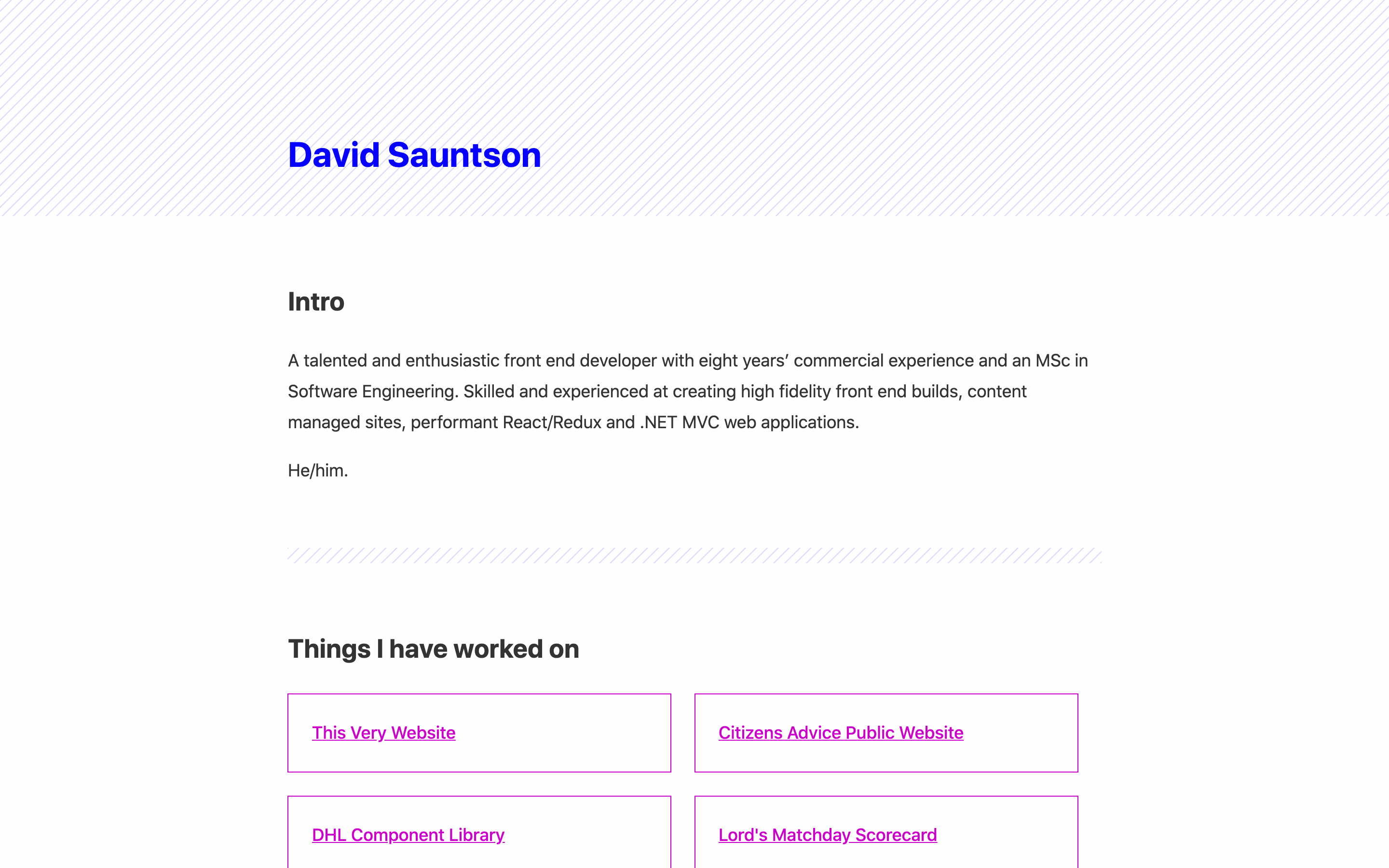A clear and simple home page that focuses on clear and accessible content.
